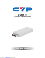 CYP CDPH-1P Operation Manuals