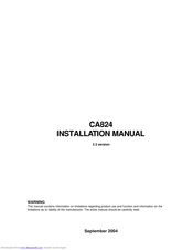 Teletek electronics CA824 Installation Manual