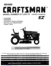 Sears CRAFTSMAN 917.259170 Owner's Manual