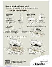 Electrolux EQBW40AS Dimension And Installation Manual