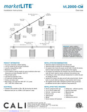 California Accent Lightning marketLITE ML2000-CM Installation Instructions Manual