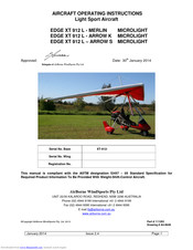AirBorne WindSports EDGE XT 912 L ARROW K MICROLIGHT Aircraft Operating Instructions