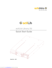 Actidata actiLib Library 2U Quick Start Manual