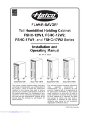 Hatco FLAV-R-SAVOR
FSHC-17W1 Installation And Operating Manual