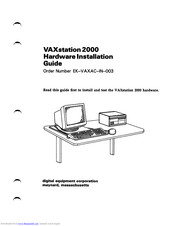 Digital Equipment VAXstation 2000 Hardware Installation Manual