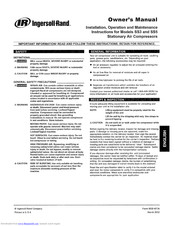IR Ingersoll Rand SS3 Owner's Manual