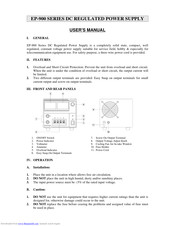 Manson Engineering Industrial EP-907 User Manual