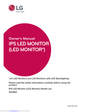 LG 29UM59 Owner's Manual