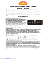 Horizon Fitness Titan XP90 Quick Start Manual