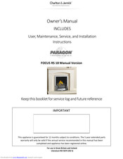 Paragon FOCUS RS 18 Owner's Manual
