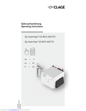 clage Zip HydroTap G4 BCS 160/175 Operating Instructions Manual