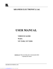 Kramer VP-722DS User Manual