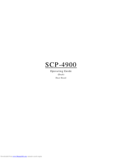 Sanyo SCP-4900 Operating Manual