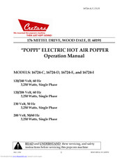 Cretors 16724-C Operation Manual