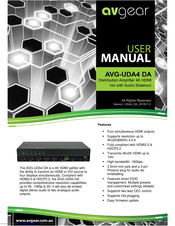 AVGear AVG-UDA4 DA User Manual