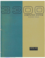 Control Data 3300 Reference Manual