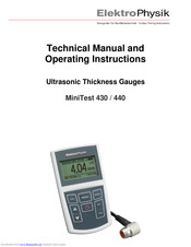 ElektroPhysik MiniTest 430 Technical Manual And Operating Instructions