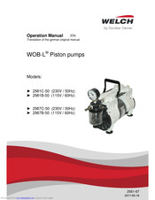 Welch WOB-L 2561B-50 Operation Manual