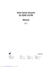 Vidicode Anuncio ISDN II Manual