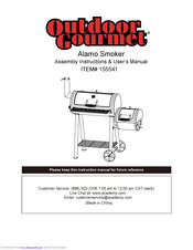 Outdoor Gourmet 155541 Assembly Instructions & User Manual