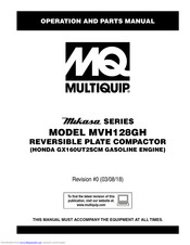 MQ Multiquip MVH128GH Operation And Parts Manual