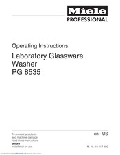 Miele Professional PG 8535 Operating Instructions Manual