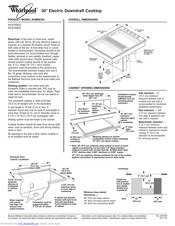 Whirlpool RC8720ED Dimension Manual