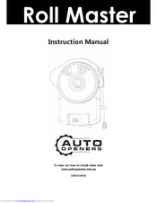 Auto openers Roll Master Instruction Manual