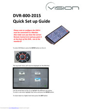 Vision DVR-800-2015 Quick Setup Manual
