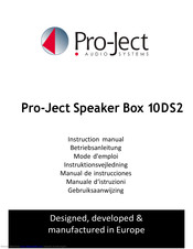 Pro-Ject Audio Systems 10DS2 Instruction Manual