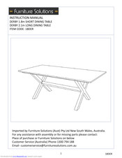 Furniture Solutions DERBY 1.8m Instruction Manual