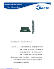 Dante DFC4301idRDZRF Installation And Operation Manual