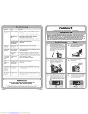 Cuisinart DGB-800 Series Quick Reference & Setup Manual