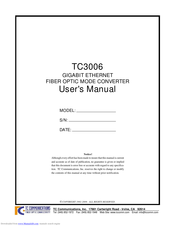 TC Communications TC3006 User Manual