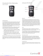 Control 4 Mini Remote User Manual