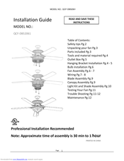 QUNNENG OPTOELECTRONIC TECHNOLOGY QCF-DB52061 Installation Manual
