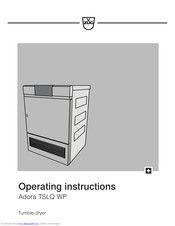 ZUG Adora TSLQ WP Operating Instructions Manual