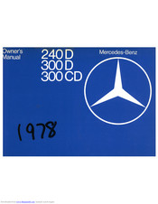 Mercedes-Benz 300 CD 1978 Owner's Manual
