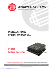 Analytic Systems VTC305 Installation & Operation Manual