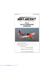 Van’s Aircraft RV-12 Pilot Operating Handbook