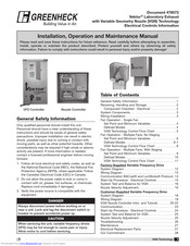 Greenheck Vektor Installation, Operation And Maintenance Manual