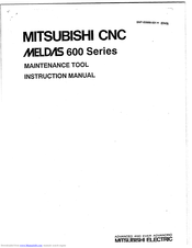 Mitsubishi Electric MELDAS 600 Series Instruction Manual