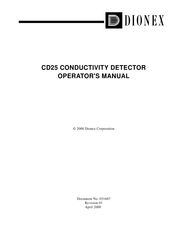 Dionex CD25 Operator's Manual