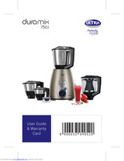 Ultra Duramix 750J User Manual & Warranty Card