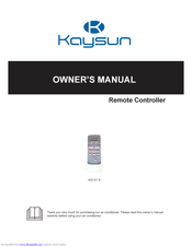 Kaysun KID-01 S Owner's Manual