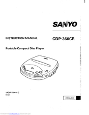 Sanyo CDP-360CR Instruction Manual