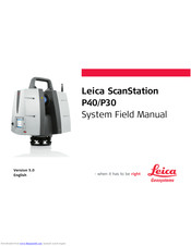Leica ScanStation P30 Manual