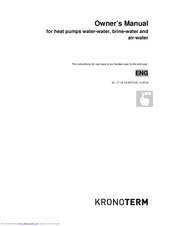 Kronoterm WPG 7 Owner's Manual
