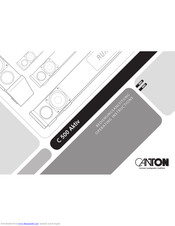 Canton C 500 Aktiv Operation Instructions Manual