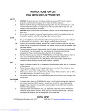 Dell 1210S - DLP Projector - 2500 ANSI Lumens Instructions For Use
